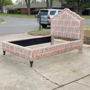 Custom Bed Frame Floral Preppy Girls Bedroom Print Bed Frame California ...