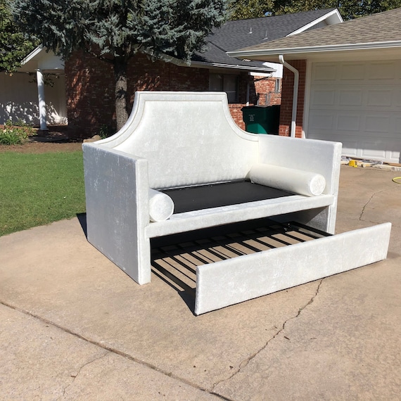 Custom Daybed Curved Back Upholstered Bed Frame Nursery Twin Full Trundle Palm Beach Chic CUSTOM MADE Etsy