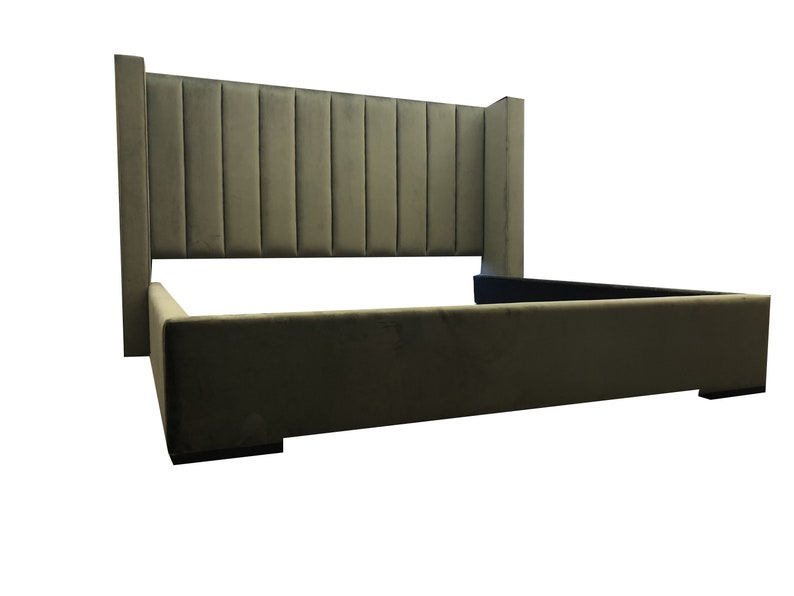 Custom Wingback Headboard Alberta King Bed Frame Restoration Custom Wingback Headboard Alberta King Bed Frame Restoration Hardware Inspired V