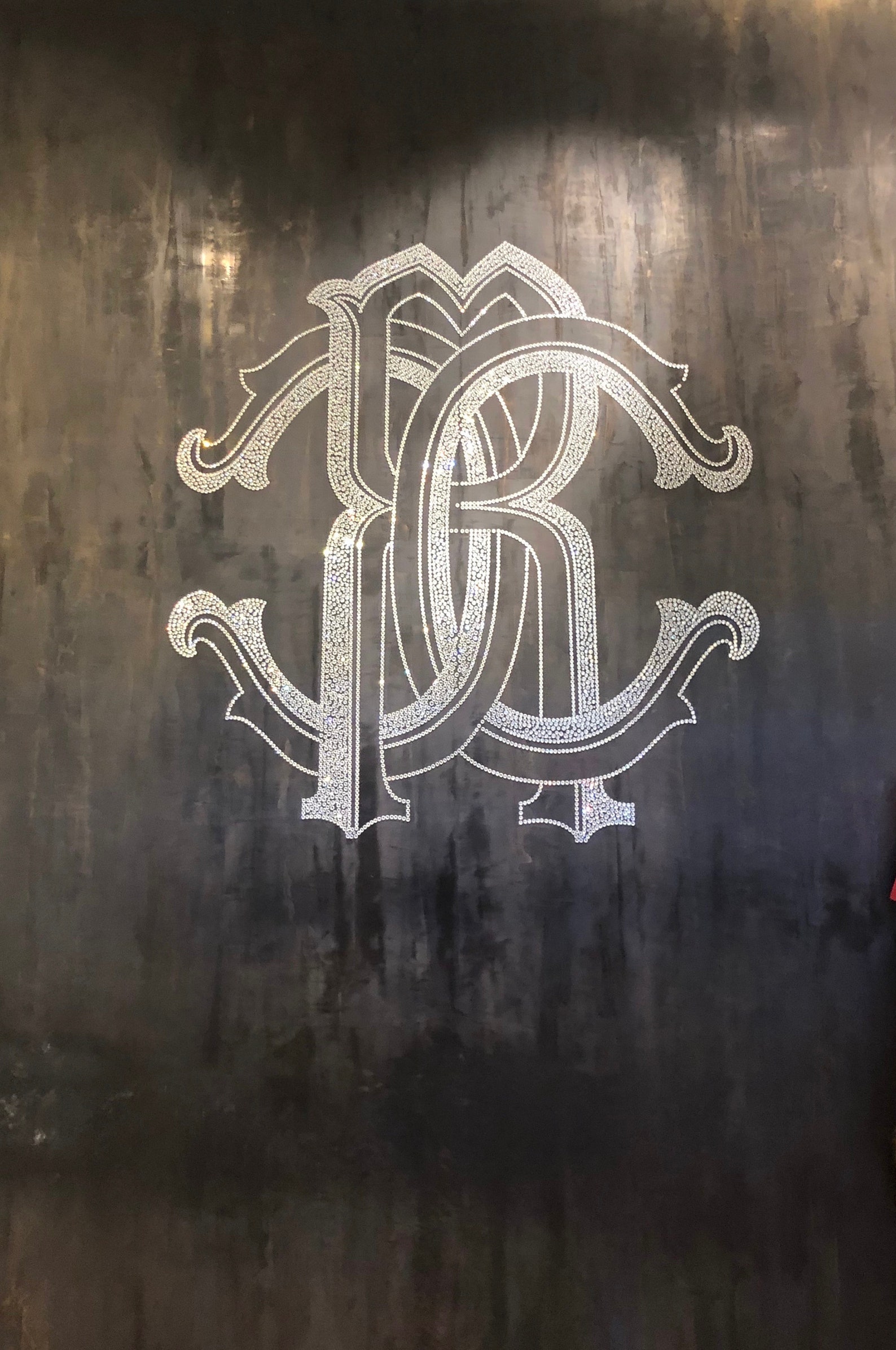 Monogrammed Headboard Personalized Bed in Nail Heads Crystal Etsy