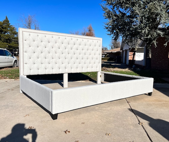 Oversized tufted headboard deals