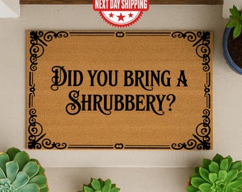 Shrubbery Coir Doormat, Funny Welcome Mat