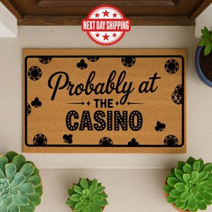 Funny Casino Doormat: Welcome Home Coir Mat