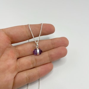 Amethyst Point Silver Necklace, Sterling Silver Necklace, Crystal Necklace, Amethyst Jewelry