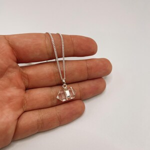 Clear Quartz Point Silver Necklace, Sterling Silver Necklace, Crystal Necklace, Clear Quartz Jewelry