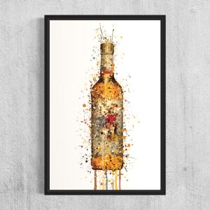 Captain Morgan Rum wall art - Rum Bottle poster - Alcohol wall decor