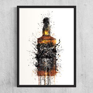 Jack Daniel&#39;s wall art - Whiskey poster - Jack Daniels poster - Bar decoration