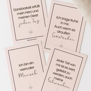 Mindfulness cards to print – 10 affirmations for more calm & self-care | PDF Printable | A break for your mind
