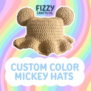Custom Color Mickey Ears Crochet Bucket Hat
