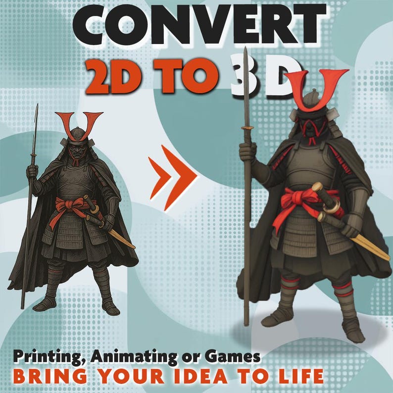 Custom 3D Model | 2D Image to STL File for Printing - Etsy