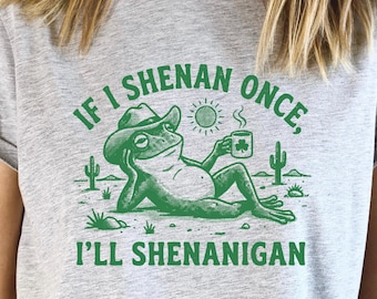 Si hago una travesura PNG, diseño divertido de rana del Día de San Patricio (descarga digital)