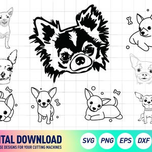 Chihuahua Bundle SVG/ Chihuahua Clipart/ Chihuahua Cut File/ Chihuahua Silhouette/ Chihuahua SVG/ Dog Svg/ Dog Lover Svg