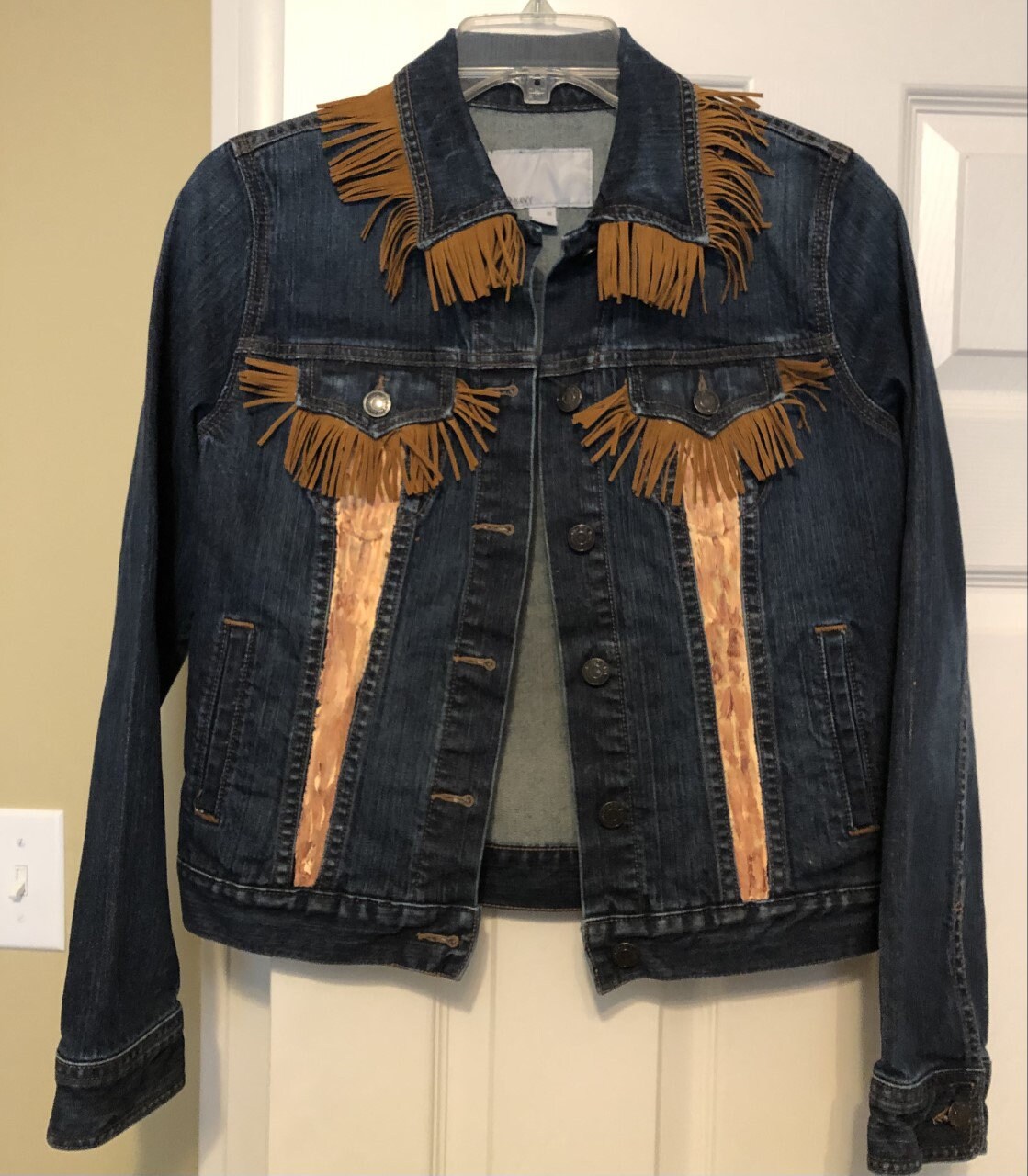 Veste en jean avec peinture de cheval sur le dos Etsy Canada