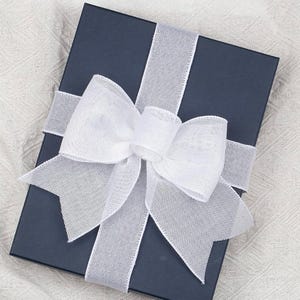 5cm Hessian look Ribbon for craft - white