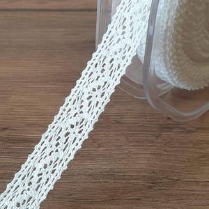 1,5 cm Vintage Spitzenband Spitzenband Baumwolle Zierband Spitzenbesatz für Nähen Basteln Hochzeit Dekoration Geschenkbox