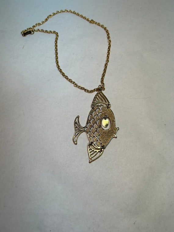 Articulated Fish Pendant Necklace