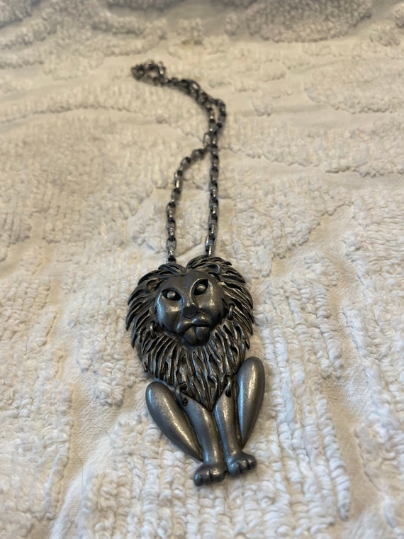 Articulated Lion Pendant Necklace - image 2