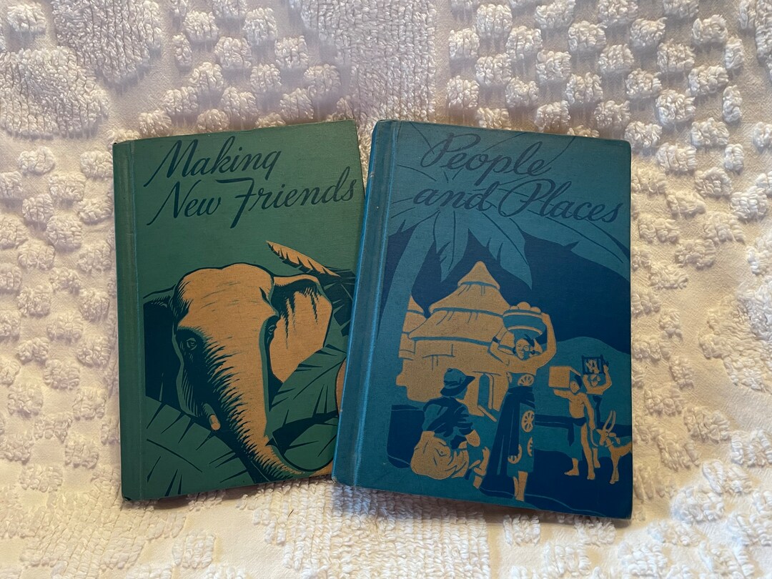 Antique Children's Reading Primer Books Vintage Hardbacked - Etsy