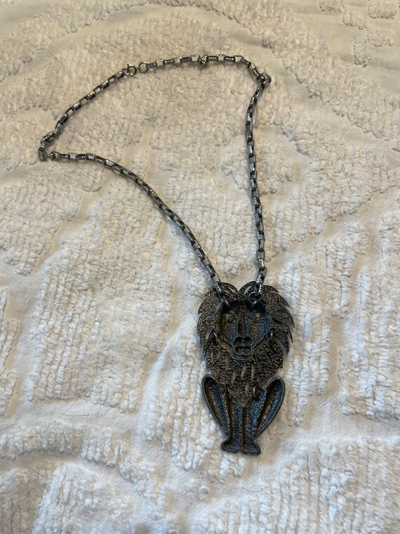 Articulated Lion Pendant Necklace - image 3