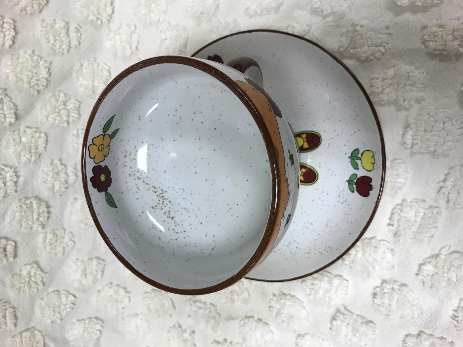 Three Piece Bowl Plate Mug Vintage Girl Set Etsy