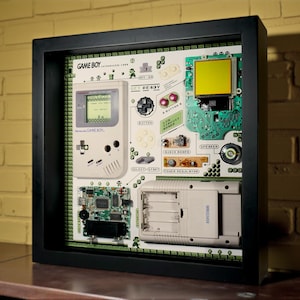 Framed Nintendo Game Boy Disassembled Wall Art, Original Console Wall Decor