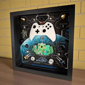 Framed Xbox One: Halo 2 Disassembled Controller Wall Art, Wall Decor