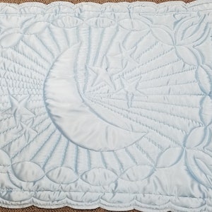 Silky blanket, Satin blanket, blessing blanket, baptism blanket, quilt, White baptism blanket, baptism gift image 8