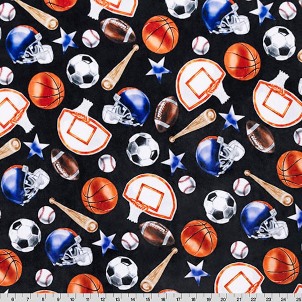 Shannon Fabrics Sports Digital Cutddle Minky fabric by the yard