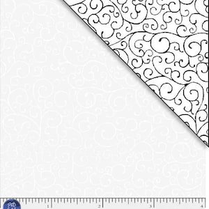 PandB - Ramblings _ RA8 730 W - WHITE ON WHITE - Quilt fabric - by the yard