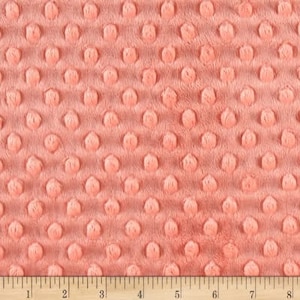 Papaya Minky dimple dot cuddle fabric by the yard