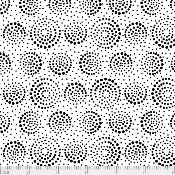PandB - Salt and Pepper - Black on White - Circles of Dots -Quilting Fabric - Fabric By The Yard - 100% Cotton - RS&P 4951 WK