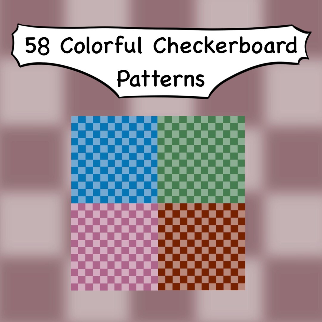 Color Combinations Checkerboard 58 Colorful Checkerboard Patterns – Seamless Chessboard Digital ...