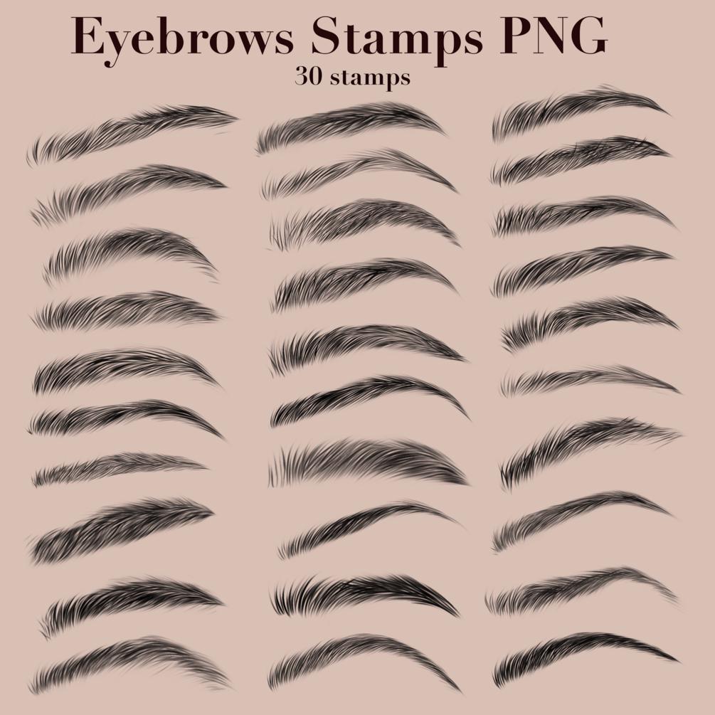 Eyebrows stamps for Procreate