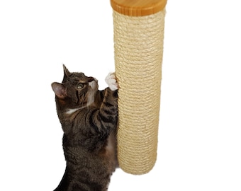 Wall Mount Vertical Cat Scratching Post with Sisal Rope