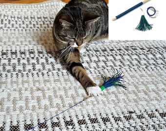 Tassel Teaser - All Natural Hemp and Wood Toy for Cats