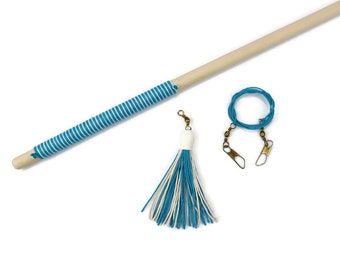 Tassel Teaser - All Natural Hemp and Wood Toy for Cats