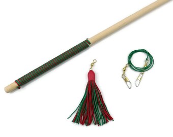 Tassel Teaser - All Natural Hemp and Wood Toy for Cats