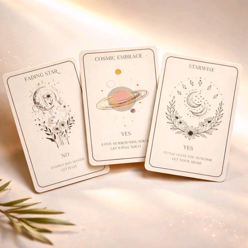 Celestial Oracle Cards Set 44pcs, Tarot Deck, Astrology & Spiritual Cards, Divination Tools image 3