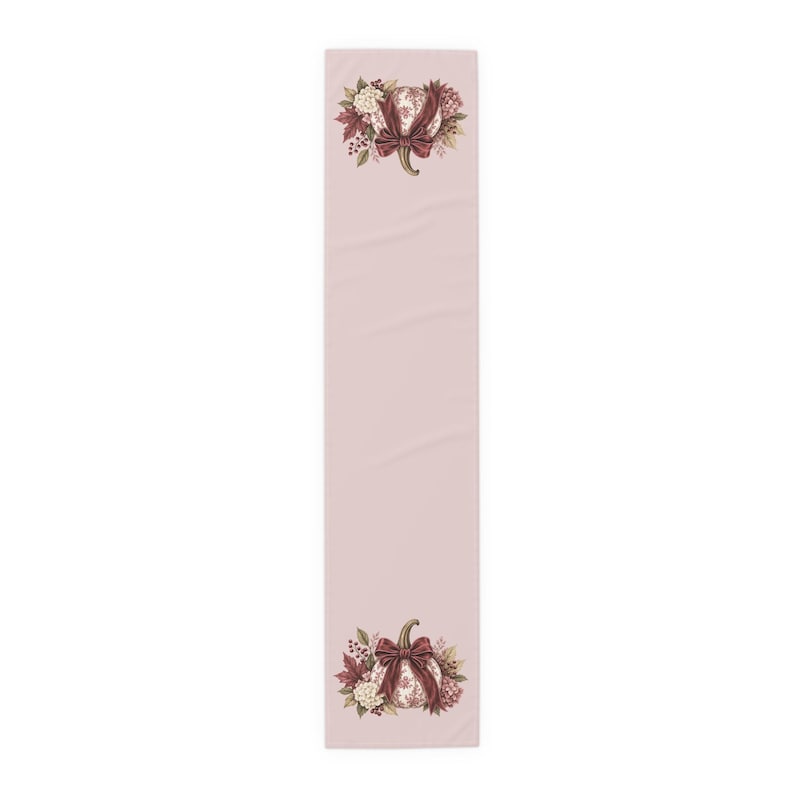 Vintage Blush Floral Pumpkin Table Runner | Fall Thanksgiving Decor - Etsy