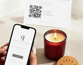 Ignite Spirit Candle with 2-Minute DIGITAL RESET |  Berry Rose Soy Candle for Self Love | Luxury Mindfulness Gift | Inner Rêve Studio