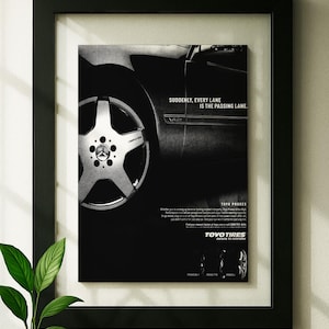 Floating Frame Mercedes-Benz AMG X Toyo Tires Original Advertisement Magazine Print Wall Decor Framed One of One