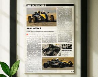 Floating Frame Ariel Atom 2 Original Advertisement Magazine Print Wall Decor Framed One of One