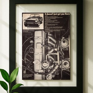 Floating Frame Triumph TR6 Original Advertisement Magazine Print Wall Decor Framed One of One
