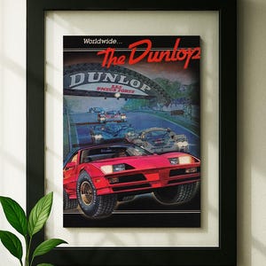 Floating Frame Pontiac Firebird X Dunlop Original Advertisement Magazine Print Wall Decor Framed One of One