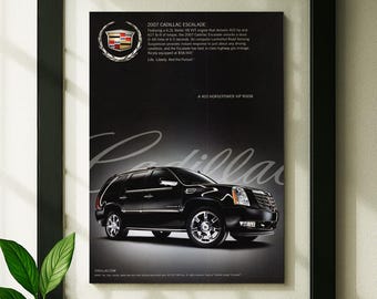 Floating Frame Cadillac Escalade Original Advertisement Magazine
