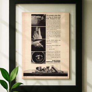 Floating Frame Pontiac Tempest Original Advertisement Magazine Print Wall Decor Framed One of One