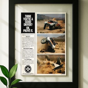 Floating Frame Toyota Trophy Truck Original Advertisement Magazine Print Wall Decor Framed One of One