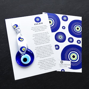 Regalo de buena suerte con cuentas de mal de ojo, amuleto nazar turco, favor de ficha de boda, decoración del hogar, idea de regalo para el hogar, protección de la casa, regalo de nuevo trabajo