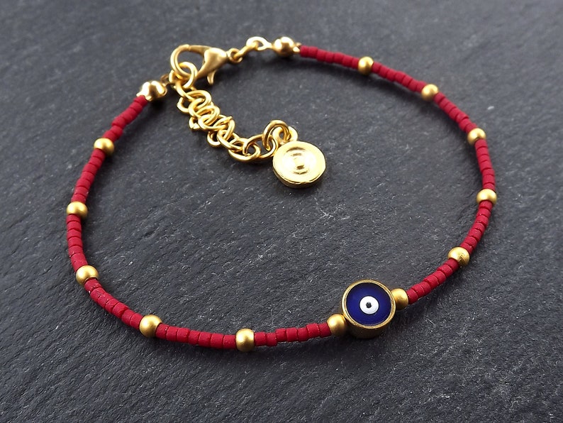 Evil Eye Bracelet Good Luck Gift Protect Lucky Red Etsy