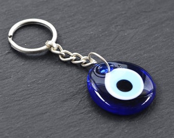 Frog Evil Eye Key Chain with Blue Turkish Evil Eye Lucky Talismans #1319 